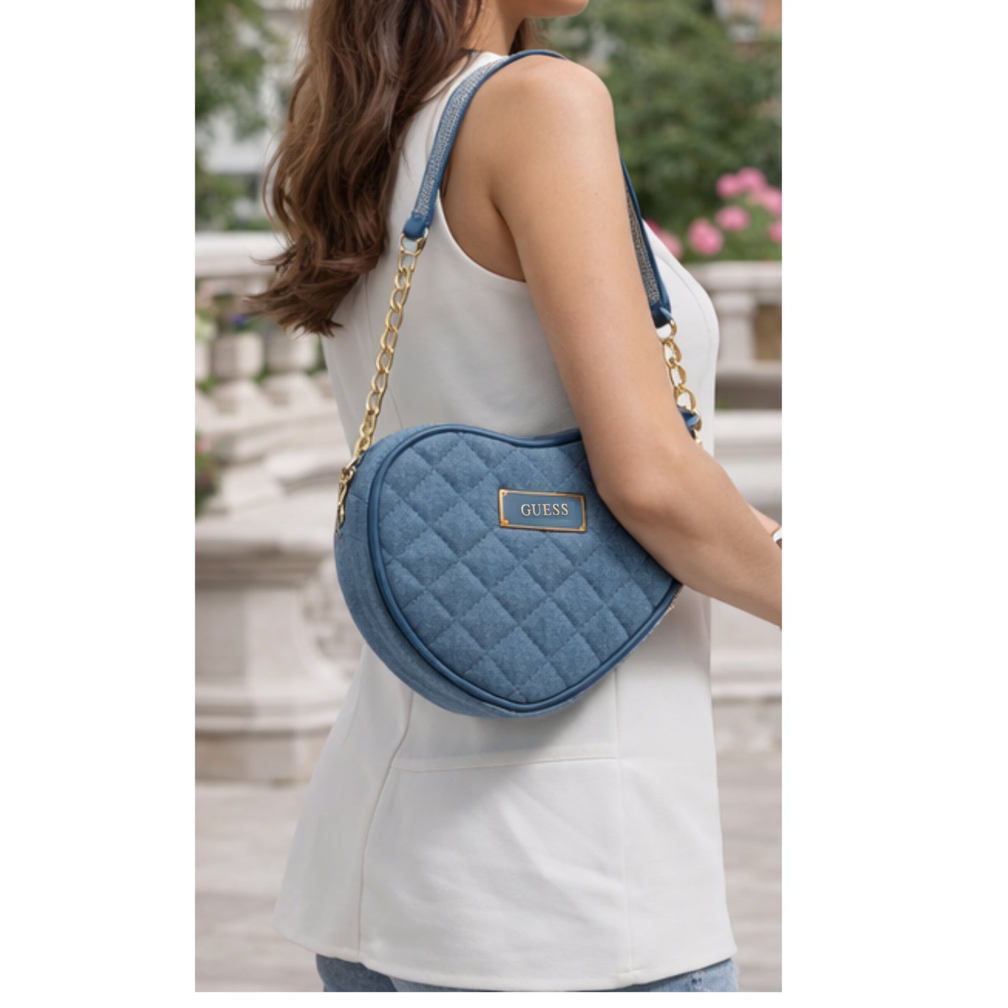 Cartera Guess Kennedy DX26077 Azul en Forma de Corazón