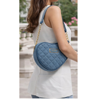 Cartera Guess Kennedy DX26077 Azul en Forma de Corazón