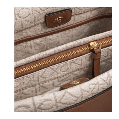 Cartera Calvin Klein H4GDJNP4 Satchel Beige/Marrón