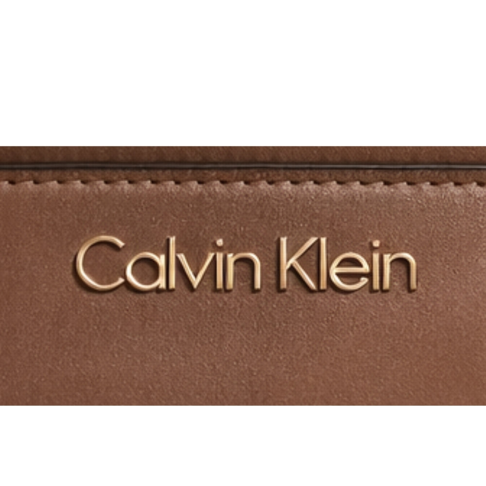 Cartera Calvin Klein H4GDJNP4 Satchel Beige/Marrón