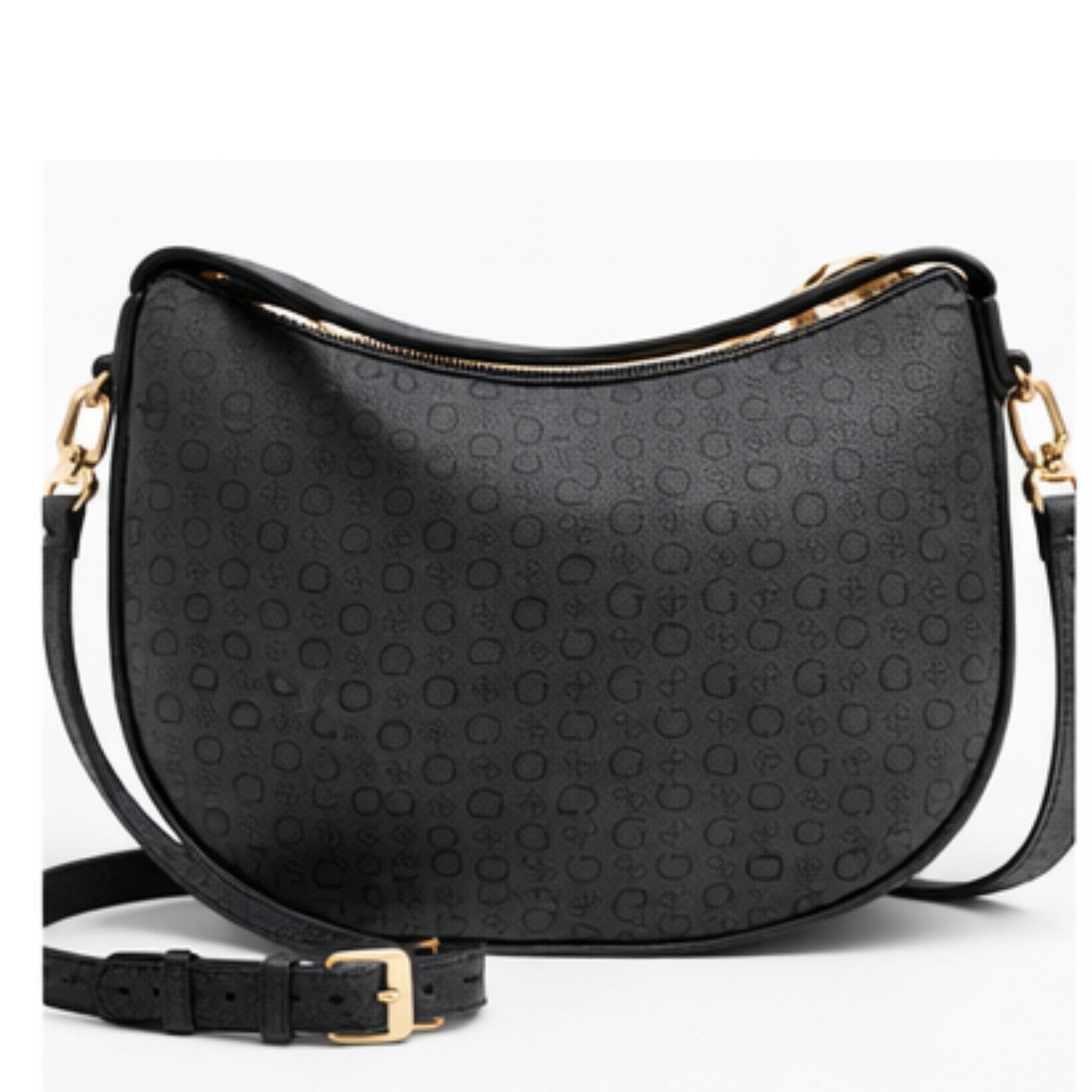 Cartera Guess Crossbody Negra con Monograma