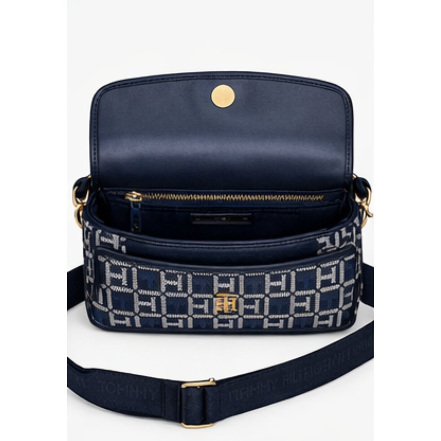 Cartera Tommy Hilfiger Monogram Azul XW04496  – Bolso Crossbody