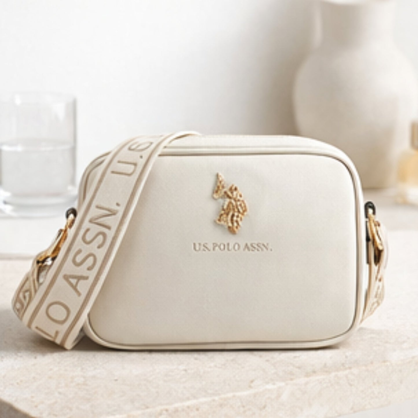 Cartera U.S. Polo Assn. Crossbody Beige