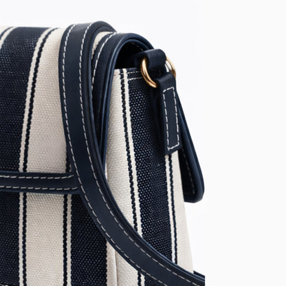 Cartera Tommy Hilfiger XW07308 Handbag Rayas Azul/Blanco