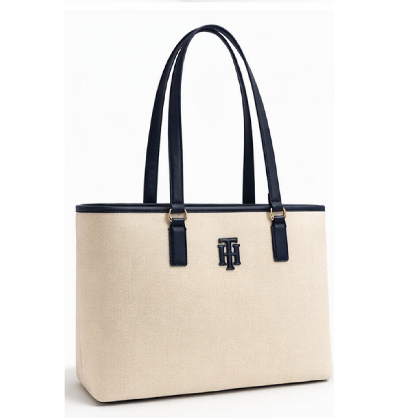Cartera Tommy Hilfiger Tote Beige y Azul
